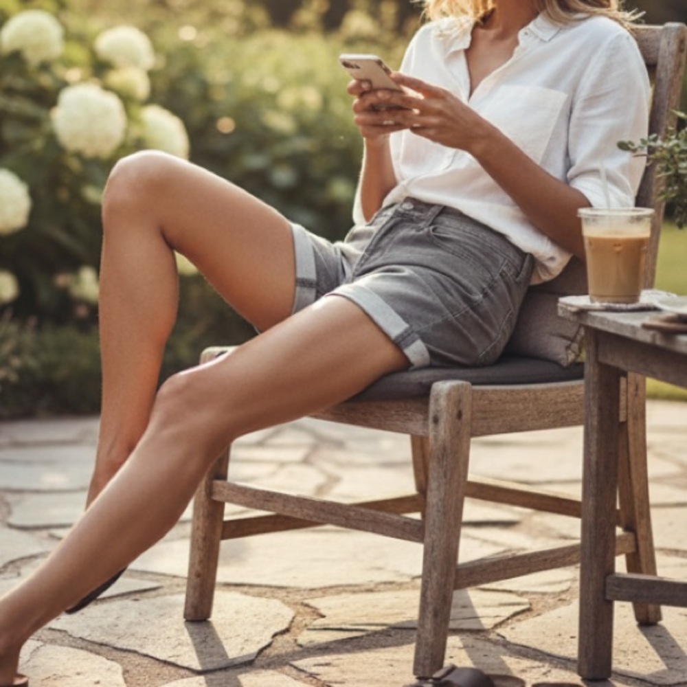 Gap 1969 Gray Sexy Boyfriend Hepburn‎ Denim Shorts